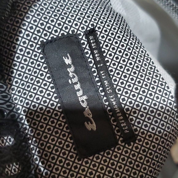 Esquire NWT black white print dress shirt non iron performance slim print - Picture 7 of 9